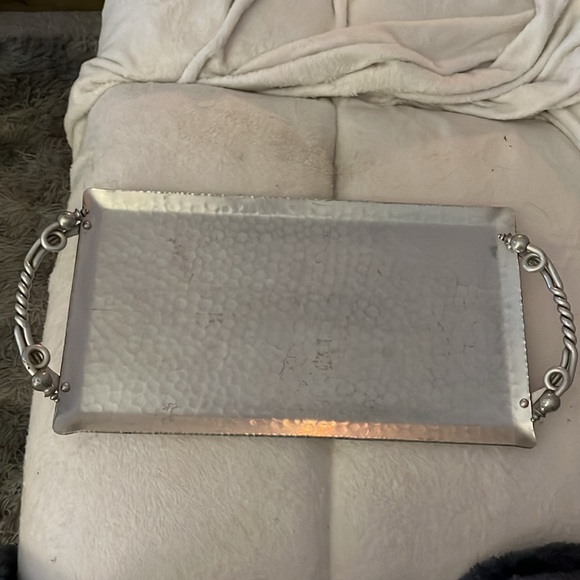 Vintage dining tray;stamp on bottom;good condition; needs a thorough polishing - Picture 5 of 11